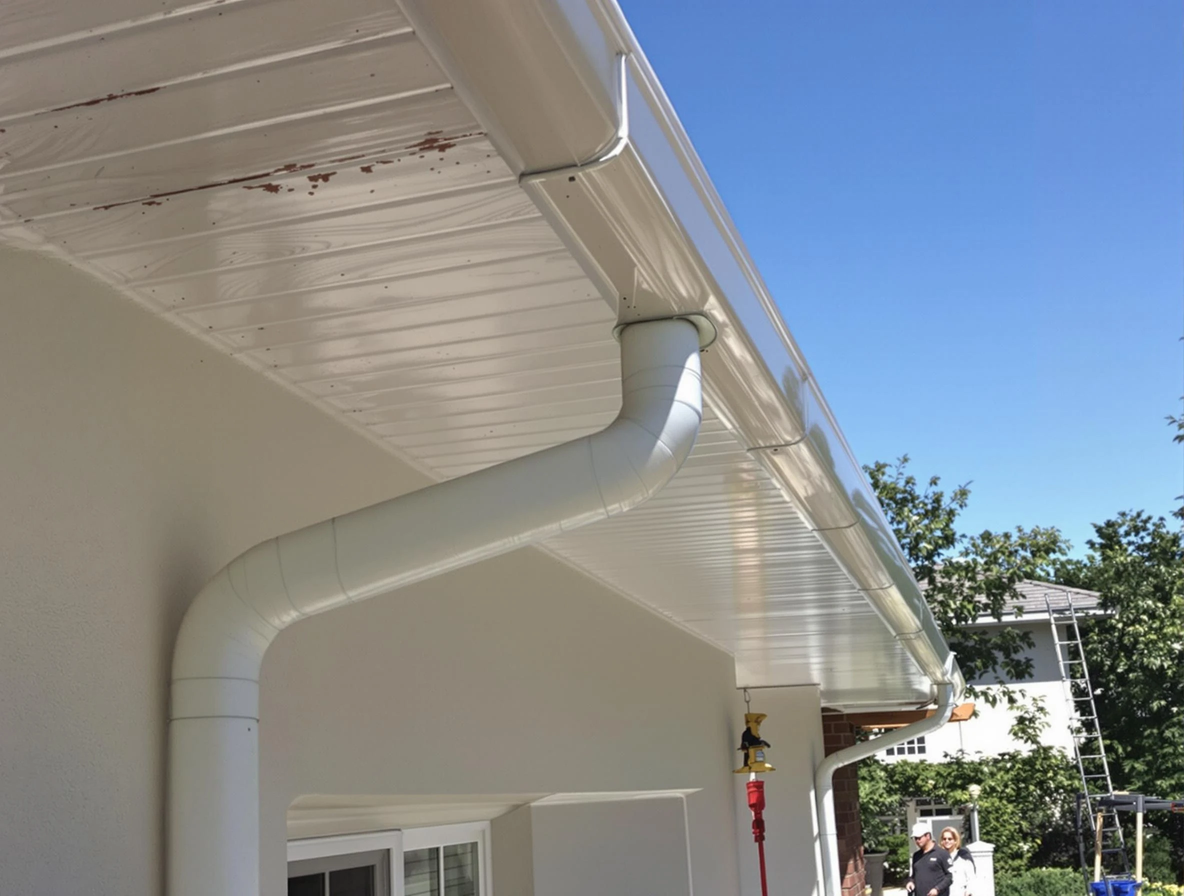 On-site seamless gutter fabrication by Beachwood Roofing Company in Beachwood, OH